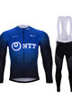 BONAVELO Cyklistický zimní dres a kalhoty - NTT 2020 WINTER - modrá/černá