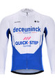 BONAVELO Cyklistický dres s dlouhým rukávem letní - QUICKSTEP 2020 SMR - bílá/modrá