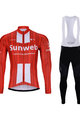 BONAVELO Cyklistický zimní dres a kalhoty - SUNWEB 2020 WINTER - červená/bílá/černá