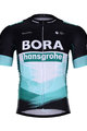 BONAVELO Cyklistický dres s krátkým rukávem - BORA 2020 - bílá/černá/zelená