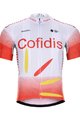 BONAVELO Cyklistický dres s krátkým rukávem - COFIDIS 2020 - bílá/červená