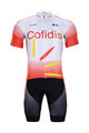 BONAVELO Cyklistický krátký dres a krátké kalhoty - COFIDIS 2020 - červená/bílá/černá