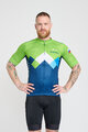 BONAVELO Cyklistický dres s krátkým rukávem - SLOVENIA - modrá/zelená