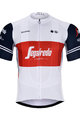 BONAVELO Cyklistický dres s krátkým rukávem - TREK 2020 - bílá/červená/modrá