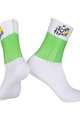 BONAVELO Cyklistické ponožky klasické - TOUR DE FRANCE - zelená/bílá