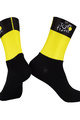 BONAVELO Cyklistické ponožky klasické - TOUR DE FRANCE - žlutá/černá