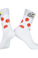 BONAVELO Cyklistické ponožky klasické - TOUR DE FRANCE - bílá/červená