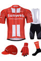 BONAVELO Cyklistický mega set - SUNWEB 2020 - černá/červená