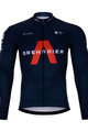 BONAVELO Cyklistický dres s dlouhým rukávem zimní - INEOS 2021 WINTER - černá/modrá
