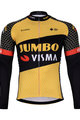 BONAVELO Cyklistický dres s dlouhým rukávem zimní - JUMBO-VISMA 2021 WNT - žlutá