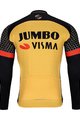 BONAVELO Cyklistický dres s dlouhým rukávem zimní - JUMBO-VISMA 2021 WNT - žlutá