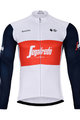 BONAVELO Cyklistický dres s dlouhým rukávem zimní - TREK 2021 WINTER - modrá/bílá/červená