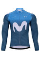 BONAVELO Cyklistický dres s dlouhým rukávem zimní - MOVISTAR 2021 WINTER - modrá/bílá