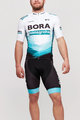 BONAVELO Cyklistický krátký dres a krátké kalhoty - BORA 2021 - bílá/zelená/černá