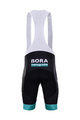 BONAVELO Cyklistické kalhoty krátké s laclem - BORA 2022 - černá/zelená