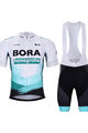 BONAVELO Cyklistický krátký dres a krátké kalhoty - BORA 2021 - bílá/zelená/černá