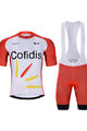BONAVELO Cyklistický krátký dres a krátké kalhoty - COFIDIS 2021 - černá/bílá/červená