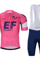 BONAVELO Cyklistický krátký dres a krátké kalhoty - EDUCATION-NIPPO 2021 - růžová/modrá
