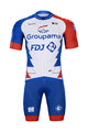 BONAVELO Cyklistický krátký dres a krátké kalhoty - GROUPAMA FDJ 2021 - červená/modrá/bílá