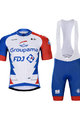 BONAVELO Cyklistický krátký dres a krátké kalhoty - GROUPAMA FDJ 2021 - bílá/modrá/červená