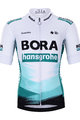 BONAVELO Cyklistický dres s krátkým rukávem - BORA 2021 KIDS - bílá/zelená/černá