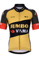 BONAVELO Cyklistický dres s krátkým rukávem - JUMBO-VISMA '21 KIDS - žlutá/černá