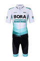 BONAVELO Cyklistický krátký dres a krátké kalhoty - BORA 2021 KIDS - bílá/zelená/černá