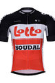 BONAVELO Cyklistický dres s krátkým rukávem - LOTTO SOUDAL 2022 - černá/červená