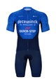 BONAVELO Cyklistický krátký dres a krátké kalhoty - QUICKSTEP 2021 - bílá/modrá