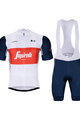 BONAVELO Cyklistický krátký dres a krátké kalhoty - TREK 2021 - bílá/modrá/červená