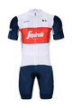 BONAVELO Cyklistický krátký dres a krátké kalhoty - TREK 2021 - bílá/modrá/červená