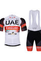 BONAVELO Cyklistický krátký dres a krátké kalhoty - UAE 2021 - bílá/černá
