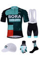 BONAVELO Cyklistický mega set - BORA 2022 - bílá/zelená/černá