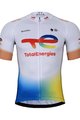 BONAVELO Cyklistický krátký dres a krátké kalhoty - TOTAL ENERGIES 2023 - bílá/modrá/černá/žlutá