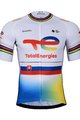 BONAVELO Cyklistický dres s krátkým rukávem - TOTAL ENERGIES 2023 - žlutá/modrá/červená/bílá