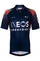 BONAVELO Cyklistický dres s krátkým rukávem - INEOS 2022 KIDS - červená/modrá