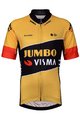 BONAVELO Cyklistický dres s krátkým rukávem - JUMBO-VISMA '22 KIDS - černá/žlutá