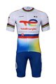 BONAVELO Cyklistický krátký dres a krátké kalhoty - TOTAL ENERGIES 2024 - modrá/bílá/žlutá