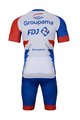 BONAVELO Cyklistický krátký dres a krátké kalhoty - GROUPAMA FDJ 2022 - modrá/bílá/červená