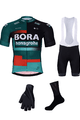 BONAVELO Cyklistický mega set - BORA 2023 - červená/černá/zelená