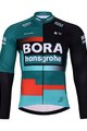 BONAVELO Cyklistický dres s dlouhým rukávem zimní - BORA 2024 WINTER - červená/zelená/černá/bílá