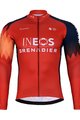 BONAVELO Cyklistický dres s dlouhým rukávem zimní - INEOS 2024 WINTER - modrá/červená