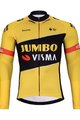 BONAVELO Cyklistický dres s dlouhým rukávem zimní - JUMBO-VISMA 2025 WNT - žlutá/černá