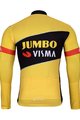 BONAVELO Cyklistický dres s dlouhým rukávem zimní - JUMBO-VISMA 2023 WNT - černá/žlutá