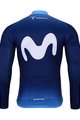 BONAVELO Cyklistický dres s dlouhým rukávem zimní - MOVISTAR 2024 WINTER - bílá/modrá