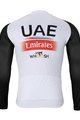 BONAVELO Cyklistický dres s dlouhým rukávem zimní - UAE 2023 - černá/bílá/červená