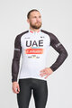 BONAVELO Cyklistický dres s dlouhým rukávem zimní - UAE 2024 WINTER - bílá/černá/červená