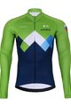 BONAVELO Cyklistický zimní dres a kalhoty - SLOVENIA WINTER - zelená/modrá/černá