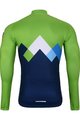 BONAVELO Cyklistický zimní dres a kalhoty - SLOVENIA WINTER - zelená/modrá/černá