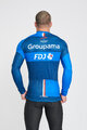 BONAVELO Cyklistický dres s dlouhým rukávem zimní - FDJ 2023 - černá/modrá
